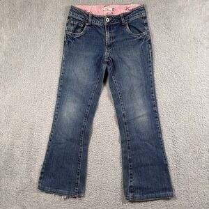 Levis 517 Jeans Womens 16 Blue Stretch Flare Slim Mid Rise Distressed Denim